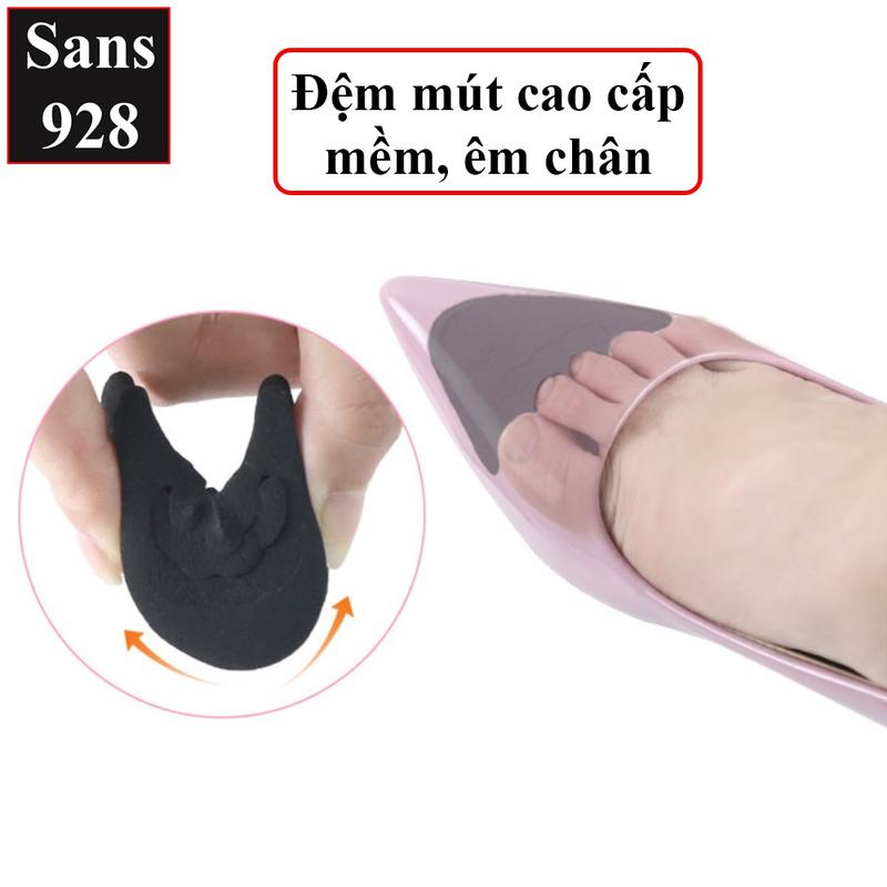 Miếng lót mũi giày cao gót Sans928 đệm lot giầy độn su non chống rộng trơn trượt nứt da đau giảm size êm chân 4