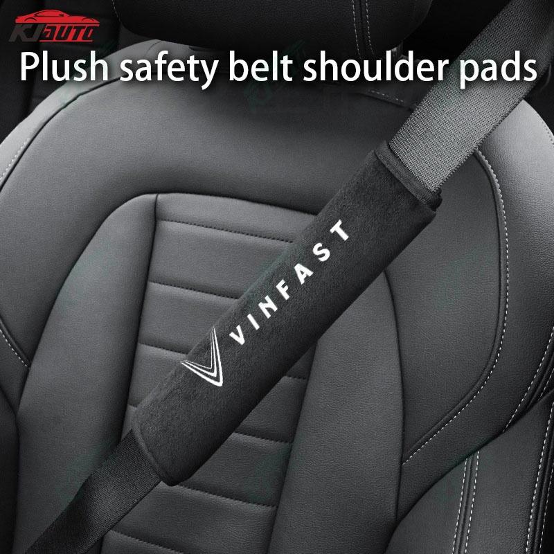 2 Pcs Vinfast Car Seat Belt Shoulder Pads Soft Plush Cool Ice Silk for Vf 8 Vf 9 Vf E34 Lux A Fadil President SA VF E34 Accessories 3
