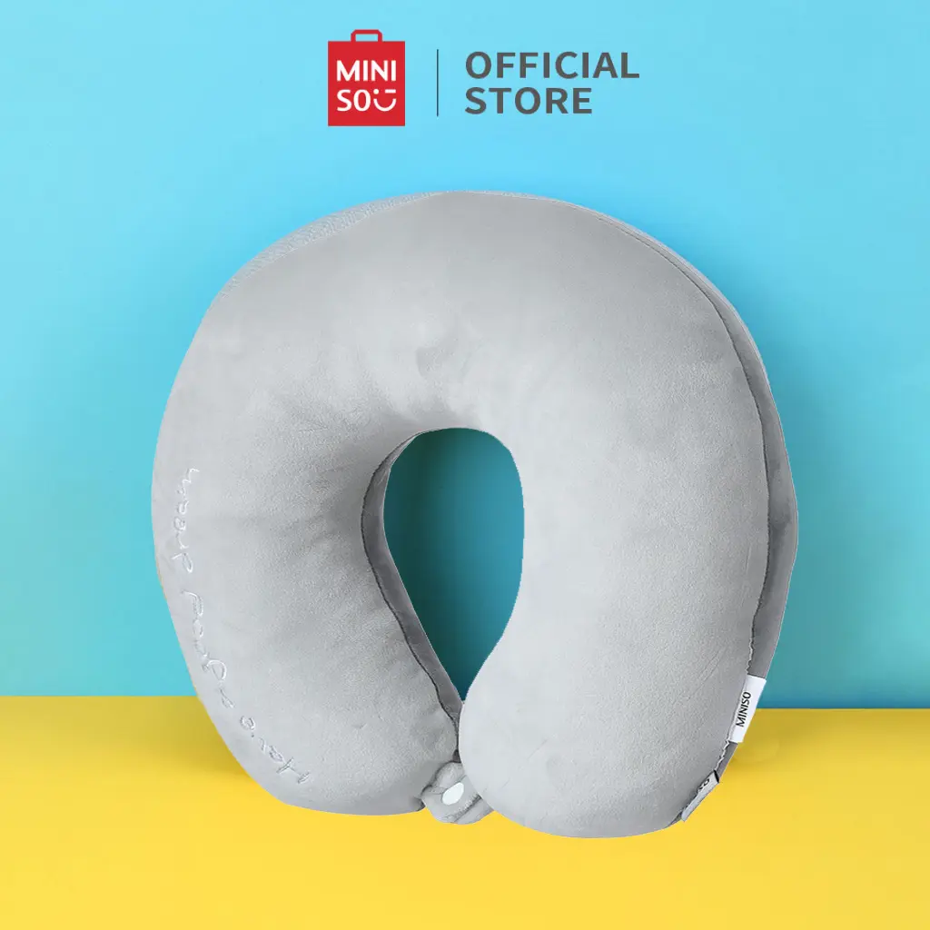 MINISO Solid Color Pillow Neck Pillow U-shaped Neck Pillow Neck Pillow Travel Head Pillow Neck Pillow Travel Pillow Car Pillow Portable Pillow Portable Pillow