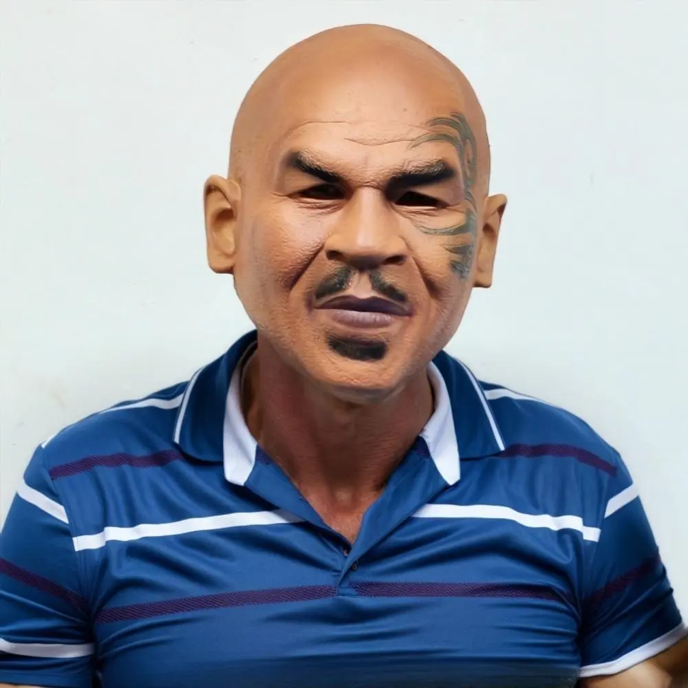 Mike Tyson Mask, 1 Count Boxing Champion Man Adult Mask, Celebrity Costume Cosplay Latex Mask, Party Supplies, Gifts for Men