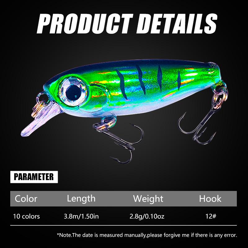 Product Introduction of Mồi Câu Cá, Kích Thước 3.8cm / 2.8g, Chứa Penetration Mạnh, Thích Hợp Cho Câu Cá, Đồ Dùng Câu Cá, Bút Chì Sắc Bén, Mồi Giả, Làm Bằng Nhựa, Thích Hợp Cho Các Cần Thủ 0