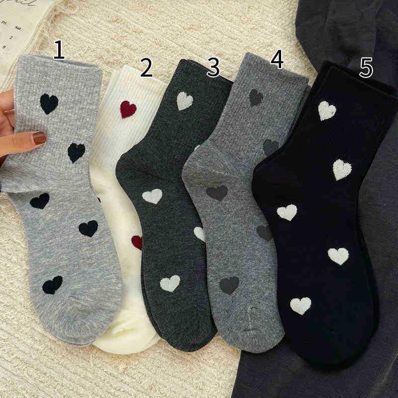 Tất Dài Ống Giữa, Màu Xám Hợp Xu hướng Thích Hợp Cho Mùa Thu Và Mùa Đông, Thoải Mái Và Thoáng Khí, Tất Ấm Áp, Dành Cho Nữ 2