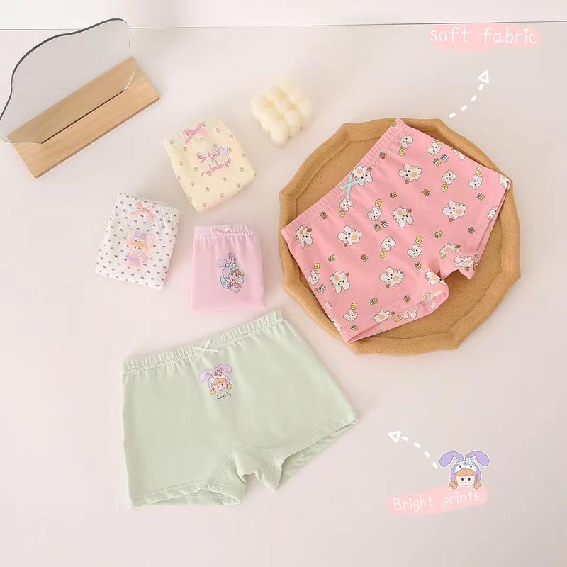 Product Introduction of 1 Pc Color Random Girl Underwear Kids Cotton Panties Teen Cute Cat Pattern Soft  3-12Y Kids Briefs Safety Panties 4