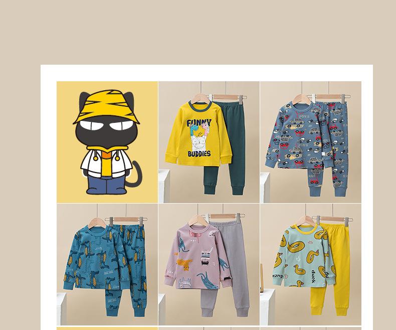 Product Introduction of Sut Seluar Dalam Kanak-kanak, Bahan Kapas, Sesuai untuk Musim Luruh, Seluar Panjang, Pakaian Rumah untuk Bayi Lelaki dan Perempuan, Piyama, Ketibaan Baru untuk Musim Luruh dan Musim Sejuk 3