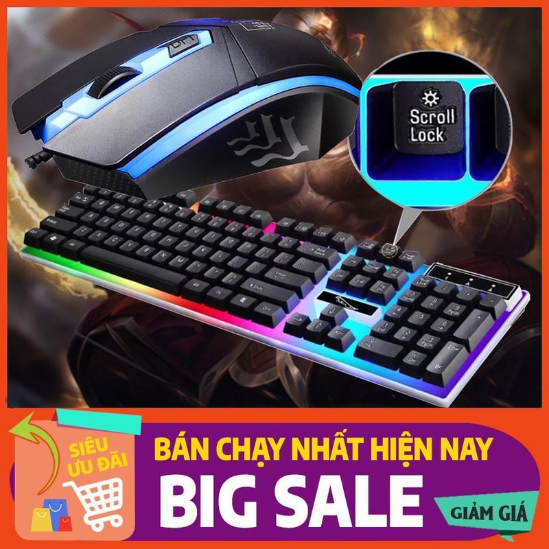 Combo Phím Chuột G21 Game LED Có dây đủ màu trắng đen