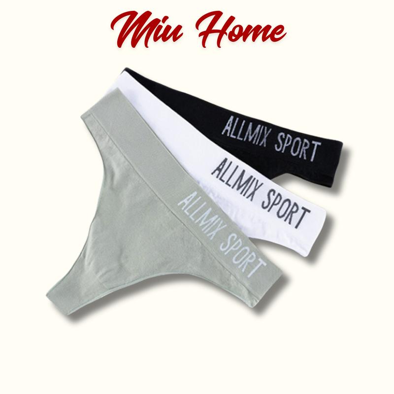 Set 5 quần lót nữ (có set 3) thể thao cạp lớn Allmix Sport cotton