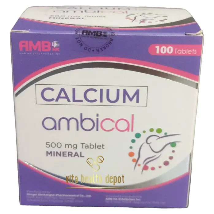 Ambical Calcium 500mg 100 Tablets - TikTok Shop Philippines
