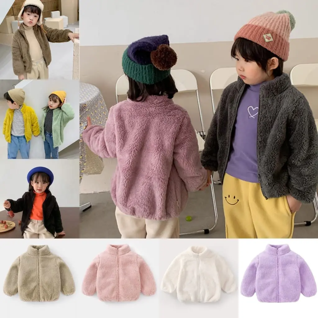 jaket anak cewe cowo usia 1 - 12 tahun jaket bulu anak Perempuan Laki-Laki