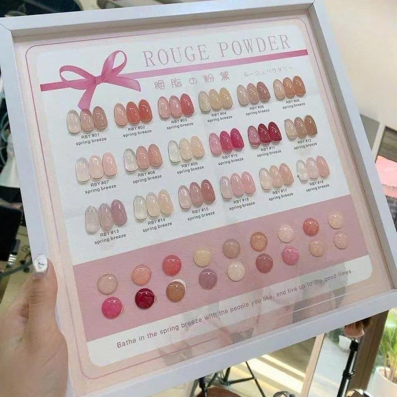 Bộ Set Sơn Gel Thạch Rabia 18 Màu Tặng Kèm Bảng Màu - Dung Tích 15ml chai - Làm Nail