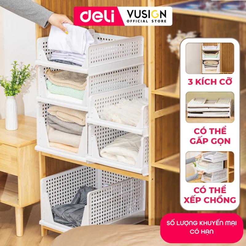 Kệ nhựa ngăn kéo phân chia tủ quần áo gấp gọn, khay ngăn kéo đựng quần áo, đồ dùng đa năng