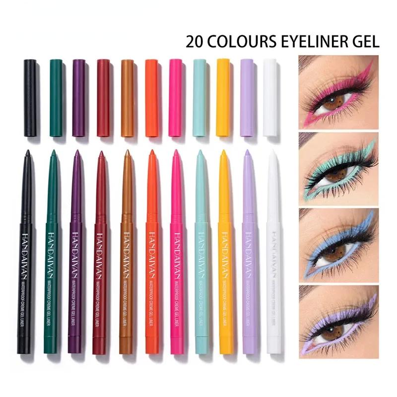 Product Introduction of Waterproof Pearlescent Matte Eyeliner Not Easy Pen Rotatable Eyeliner Long Lasting Eye Makeup Tools Korean Makeup Products Lipliner Eyeshadow 19