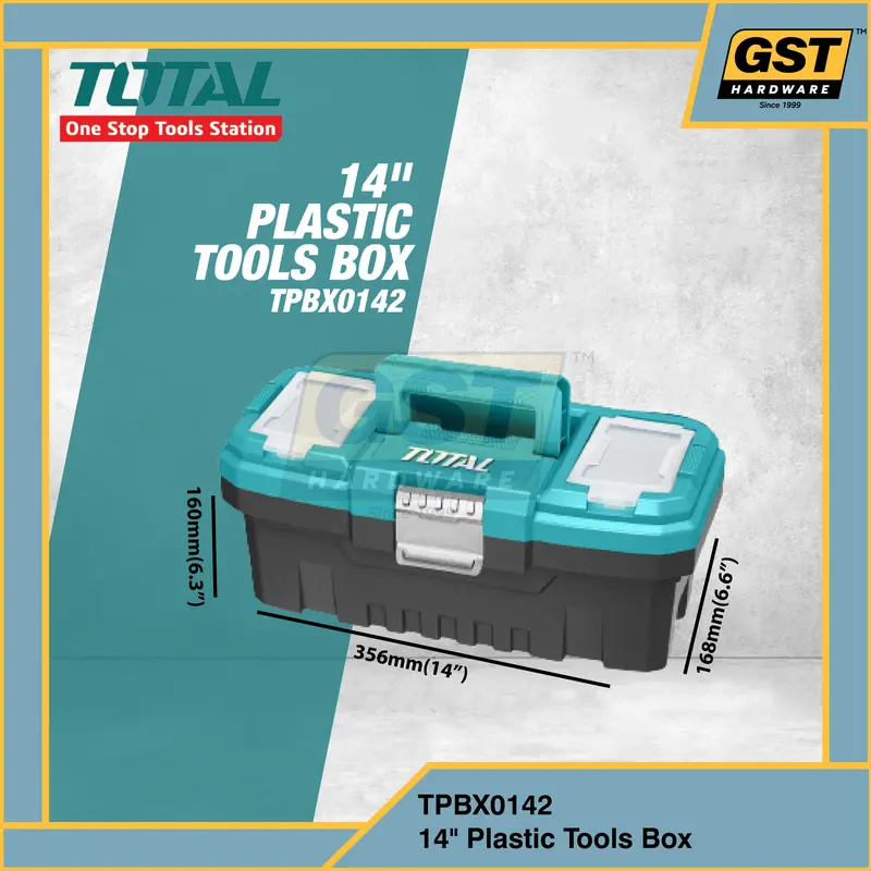 Total Polypropylene Plastic Tool Box Total Tool Box Storage Tools ...