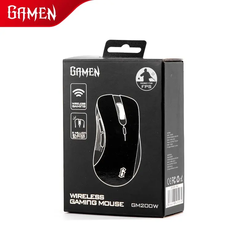 GAMEN Wireless Gaming Mouse GM200W 2.4GHz Ergonomic Design No-Delay Gaming Silent Click 3200 DPI 4 DPI Levels Tahan Lama Hingga 5 Juta Klik Mouse Gaming Nirkabel Dengan Presisi Tinggi Original - Garansi 1 Tahun 6