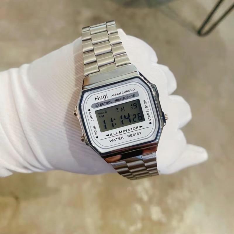 Đồng Hồ Hugi H168 Unisex Điện Tử Chống Nước Báo Thức Đèn Đeo Tay Watch 1