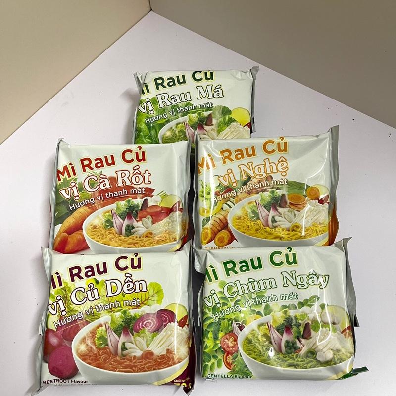 Mi I Rau Mì tôm rau củ gồm : 5 vị ( Cà rốt, củ Dền, Nghệ, Chùm ngây, Rau ...