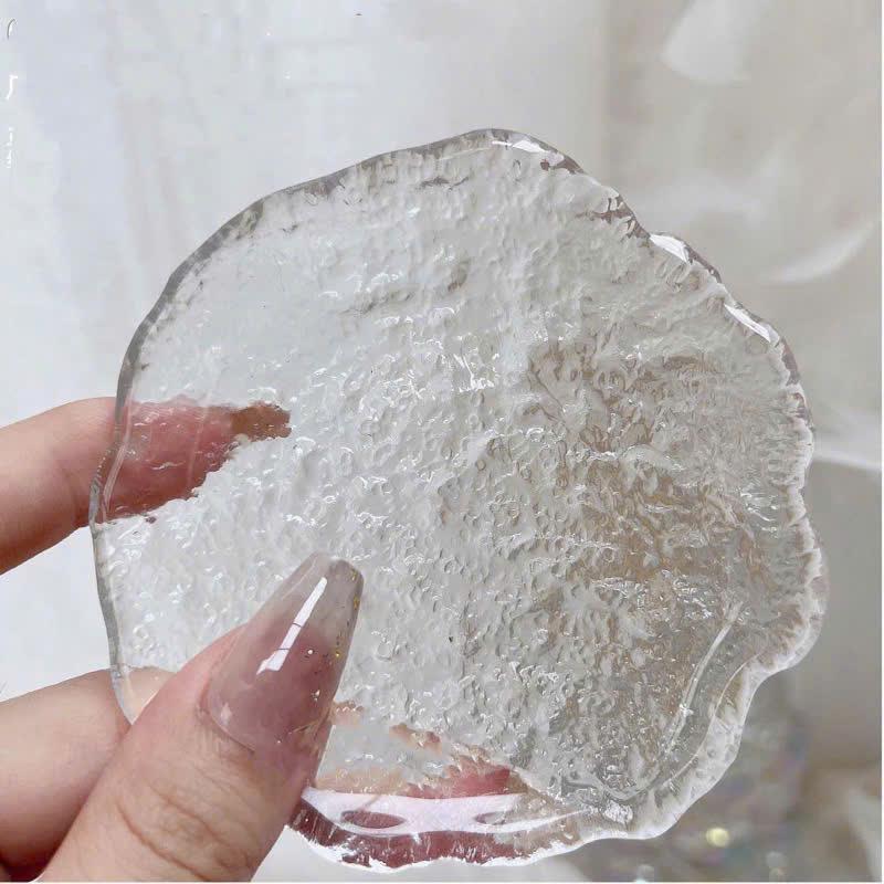 khay thủy tinh đựng trang sức dùng làm đạo cụ chụp ảnh trong suốt tán màu nail-phụ kiện nail 6