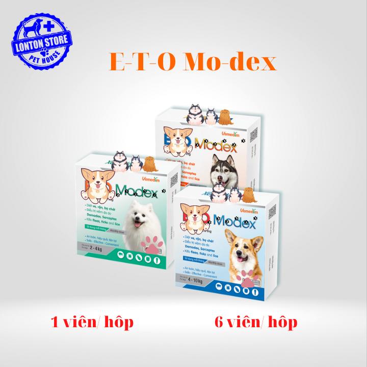 Vemedim ETO Modex - Viên nhai vị thịt bò iệt ve, rận, bọ chét, điều trị viêm da viên  phòng 0