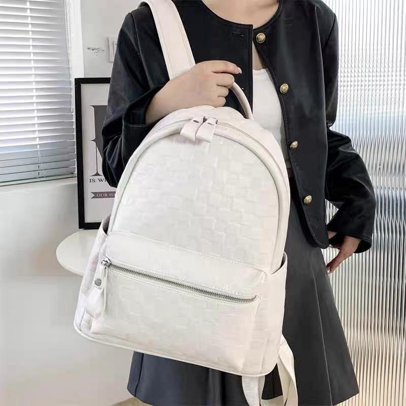 Balo hoạ tiết caro basic sz 40 nam nữ đeo được vừa a4 BABUMAP - BL014