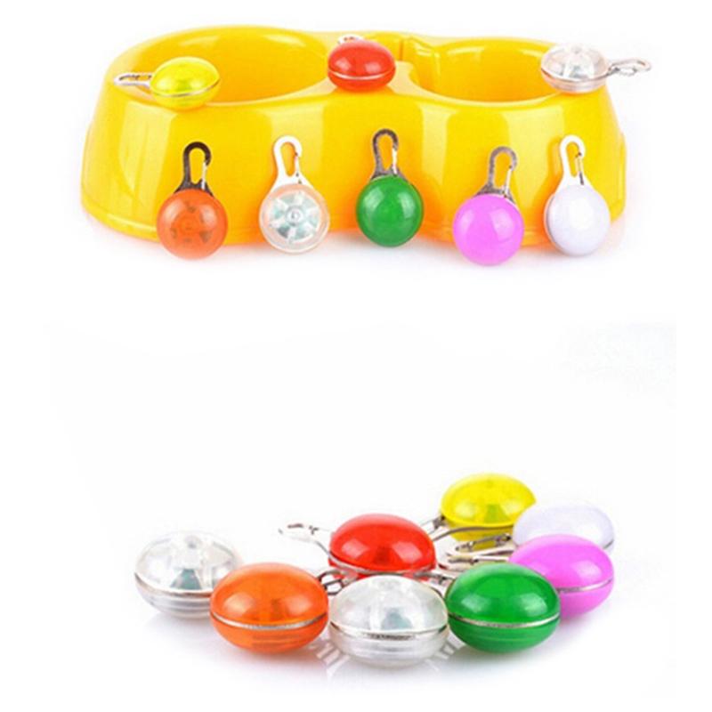 Mini pet dog cat puppy LED flashing collar safety night light keyring pendant 1