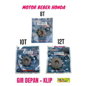 Gear Gir Gigi Tarik Depan + Klip 428 - 8T / 10T / 12T [ Thai Origin ] HONDA - Supra Grand Prima Legenda Karisma Supra Fit Revo Win Blade 125 Smash Shogun