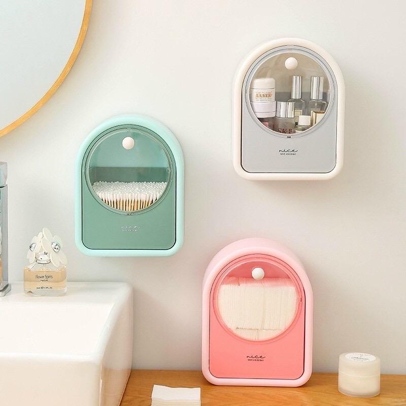 ￼Hộp đựng bông tẩy trang  -Hộp để đồ đa năng treo tường 0