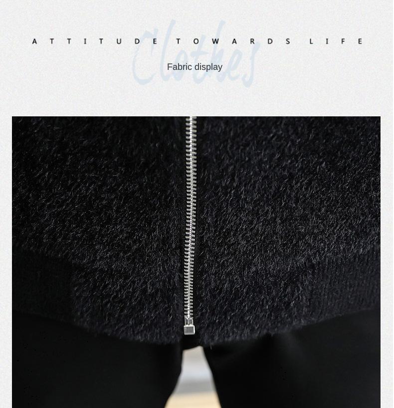 Product Introduction of 2024 new men's letter casual jacket, zipper cardigan design, comfortable and soft fabric, casual and versatile. 3