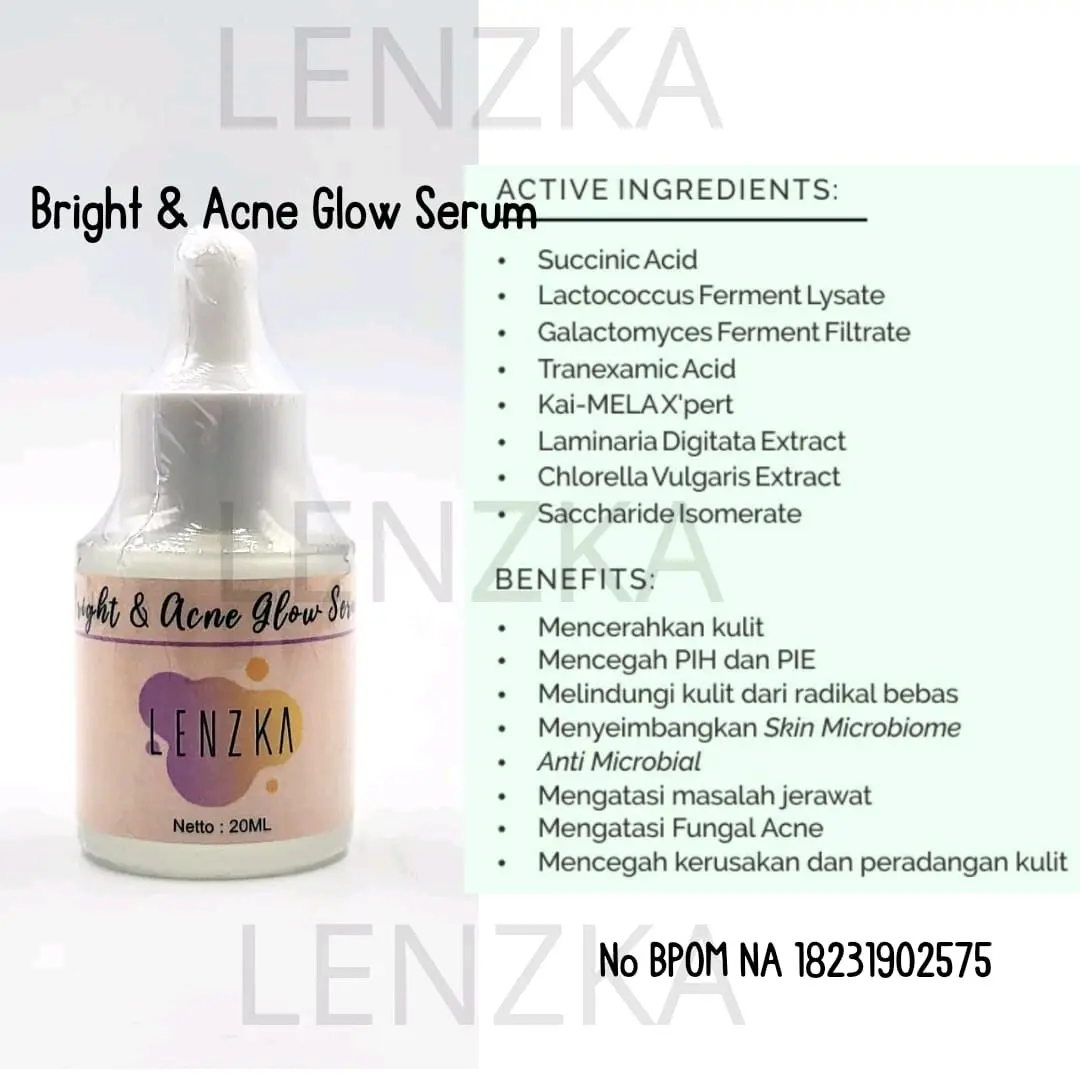 Serum Bright & Acne Clear/ Bruntusan/ Berminyak / Berjerawat/ Pencerah