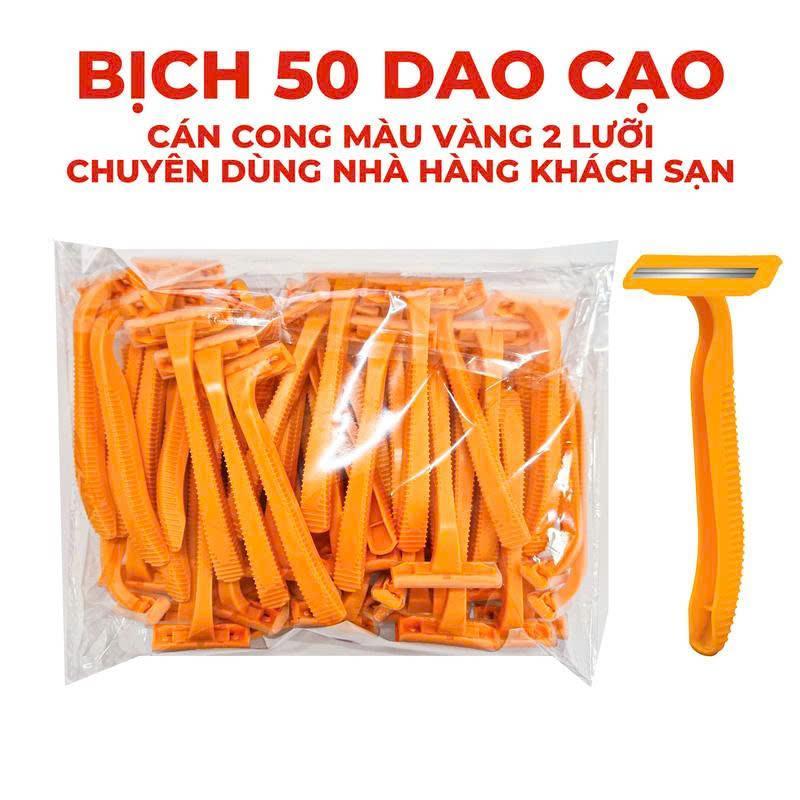 Giao Màu Ngẫu Nhiên - Bịch 50 cây Dao Cạo Râu 50 Cây/Túi Siêu Tiết Kiệm , Nhựa Cao Cấp Bền Bỉ