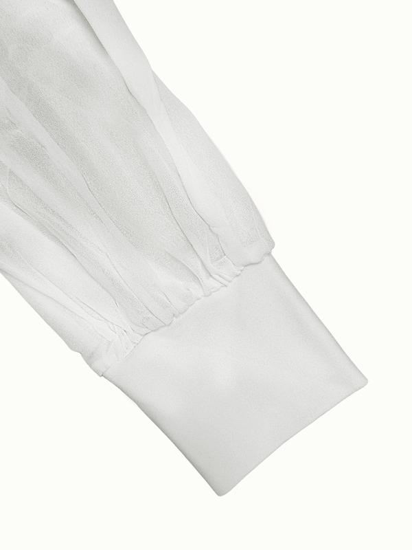 Women's Plain Pleated Tie Front Split A Line Dress Without Belt, Elegant Bishop Sleeve Tie Neck Midi Dress for Party Wedding Guest, Ladies Summer Clothes 7