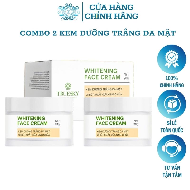 Combo 2 Hộp Kem Làm Trắng Da Mặt Truesky Việt Nam 20gr Chính Hãng Skincare Cho Tuổi Dậy Thì Hỗ Trợ Sáng Da Đều Màu Mờ Thâm Mụn Nám Tàn Nhang Chăm Sóc Da Dưỡng Ẩm Da Làm Đẹp Da Kem Face