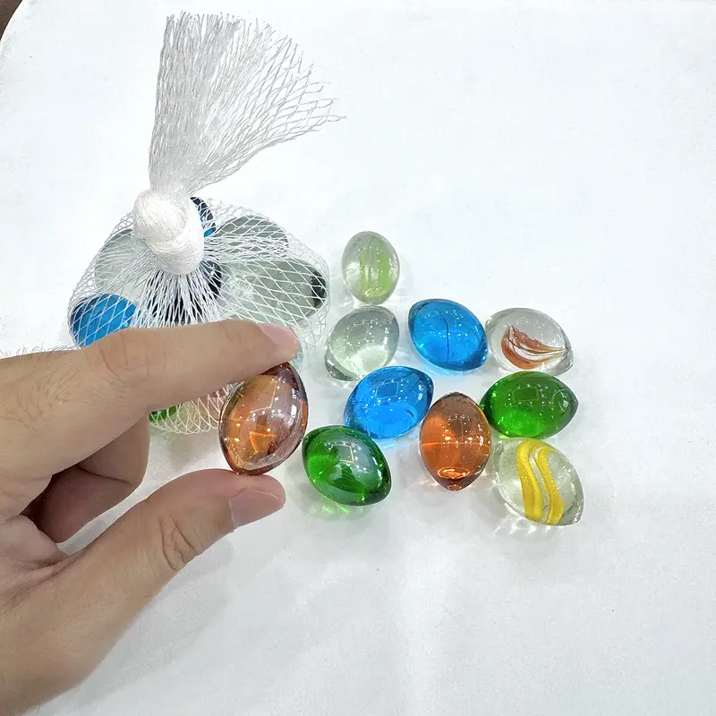 Sỏi thuỷ tinh trang trí hồ cá, chậu cây cảnh, sân vườn hồ thuỷ hình thoi nhiều màu sỏi thái thủy sinh 0