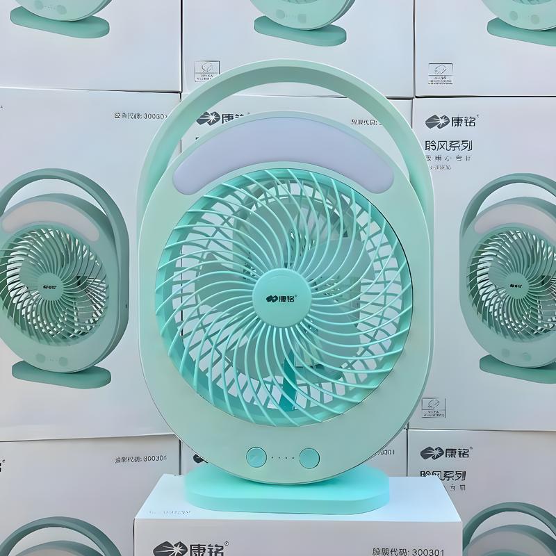  Quạt Sạc Tích Điện Có Đèn Led Km - F0336 