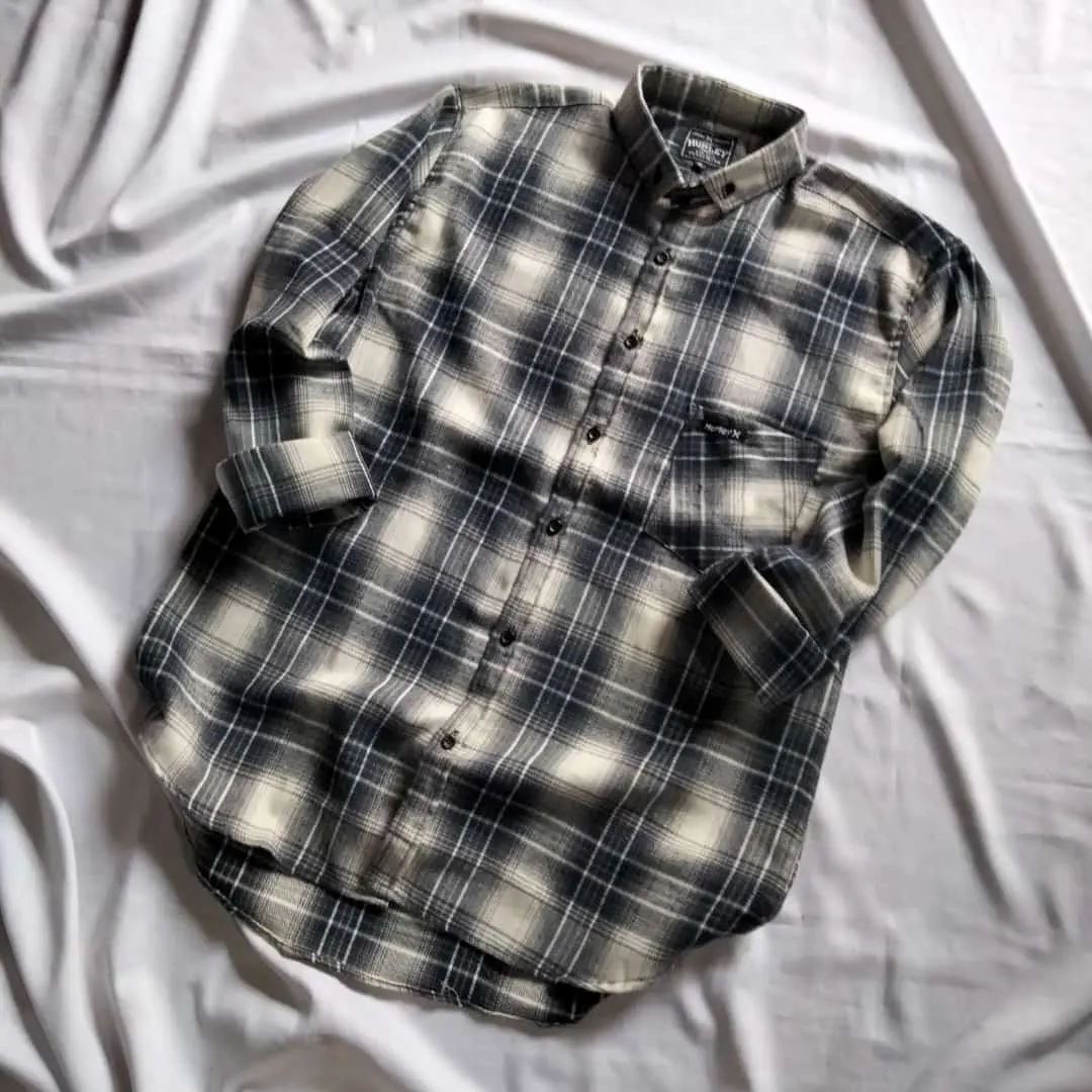 Kemeja flanel wanita / pria lengan panjang