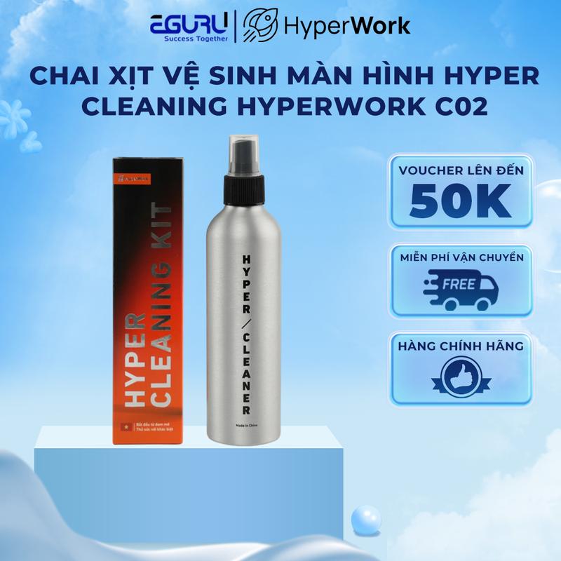 [Deal sốc] Chai xịt vệ sinh màn hình Hyper Cleaning HyperWork C02 | Hyper Cleaning Kit | Vệ sinh màn hình máy tính / điện thoại / ống kính camera / lens | Chai xịt vệ sinh HyperWork | Chai xịt vệ sinh CO2 | Hàng Chính Hãng