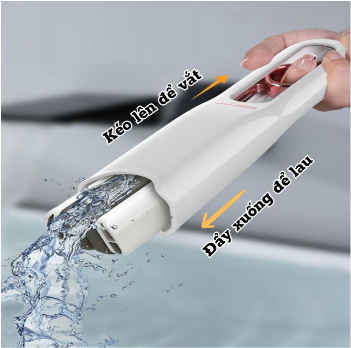 Cây Lau Bàn Bếp Tự Vắt Thông Minh Mini 25cm, Bọt Biển Siêu Thấm Hút Đa Năng, Gập Gọn Lau Sàn Cây Lau Nhà 3