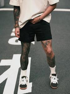 Men's Solid Color Breathable Ice Silk Shorts, Loose Casual Comfy Shorts for Summer, Men's Bottoms for Daily Wear