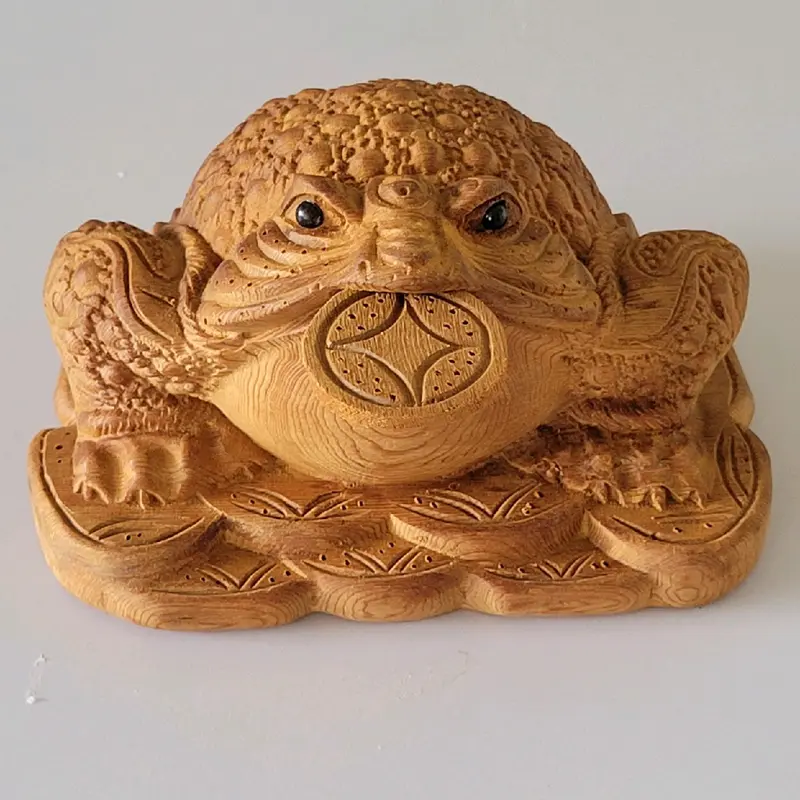 [GỖ NGỌC NGÂN] CÓC GỖ NGOC AM THƠM PHỨC KT 15CM. CHIÊU TÀI LỘC. THỜ CÚNG PHONG THỦY TỐT. HÀNG ĐẸP. 1
