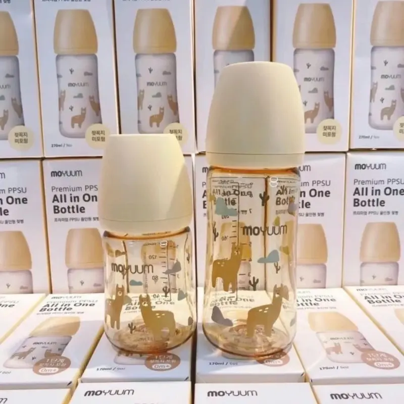 Bình Sữa Moyyun cổ rộng nhựa ppsu núm ty mềm dung tích 160ml/260ml