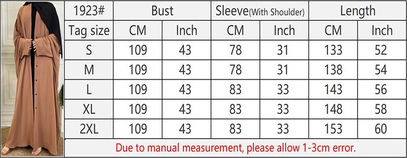 Product Introduction of 2022 New Middle Eastern Dubai Hot Style Solid Color Tie Button Cardigan Robe 1923 3