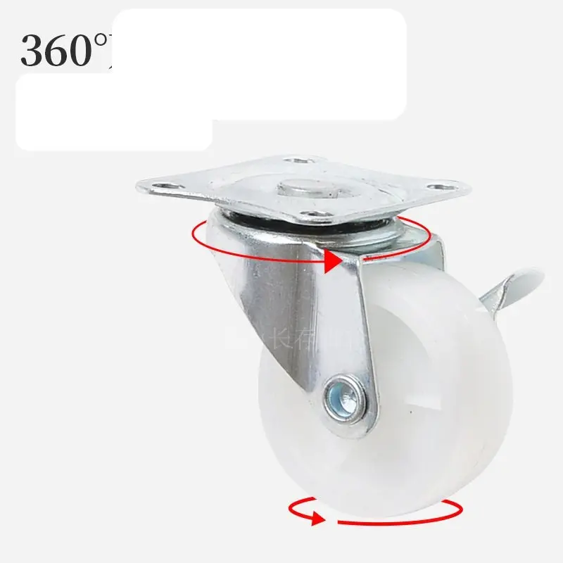 Bánh xe nhựa đen lắp tủ, đẩy hàng chịu lực 2