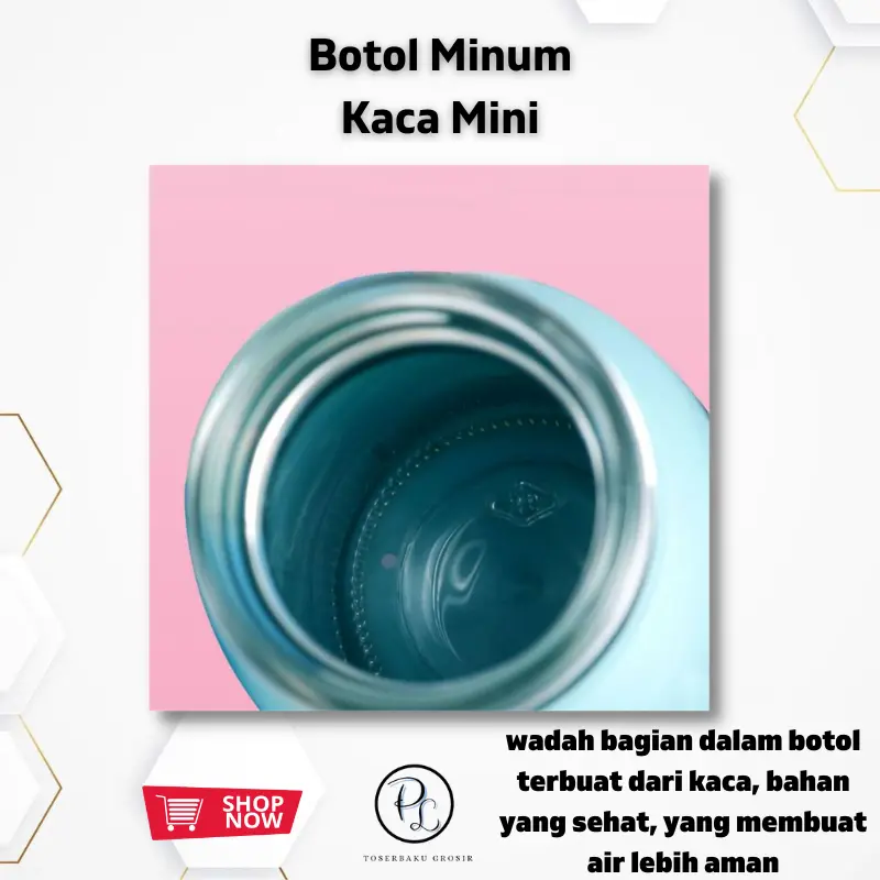 Botol  Minum Kaca Mini / Gelas Anak Tumbler Karakter 360mL 4