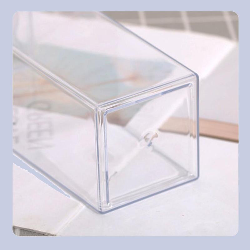 Milk Box Design Water Bottle, 1 Count Clear Portable Large Capacity Drinking Cup For School Camp Office 7