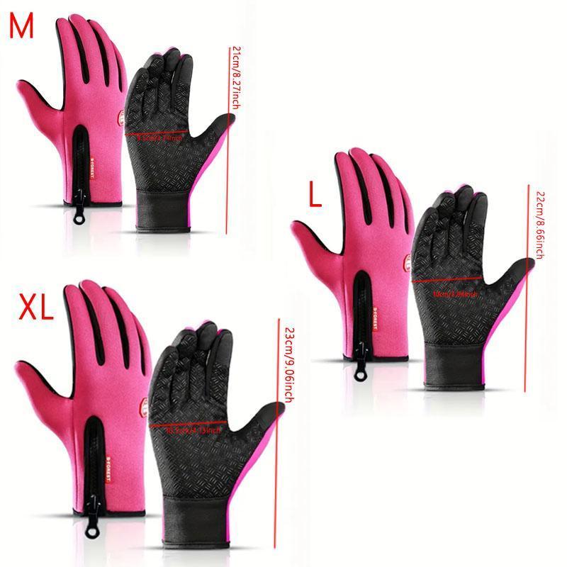 Touch Screen Gloves, 3 Pairs Warm Waterproof Full-finger Cold Weather Touch Screen Sensitive Gloves, Windproof Warm Gloves for Outdoor Winter Activities 2