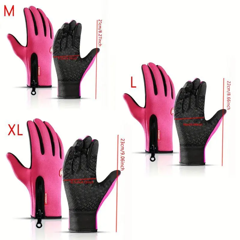 Touch Screen Gloves, 3 Pairs Warm Waterproof Full-finger Cold Weather Touch Screen Sensitive Gloves, Windproof Warm Gloves for Outdoor Winter Activities 2