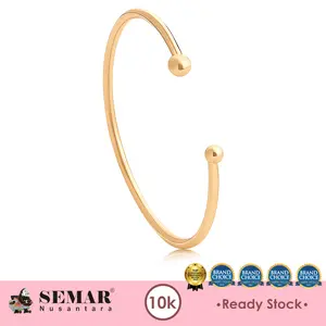 Cincin Emas Super Ringan Twinna Line Open Ring Gold 10K Semar Nusantara