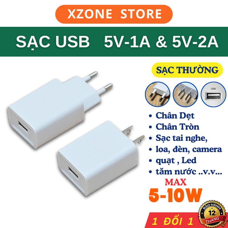 Cóc Sạc 5V 1A Cho Điện Thoại, Loa, đồng hồ, đèn led, củ sạc usb, adapter sạc 1A Phụ Kiện sacnhanh  android sacnhanh  samsung