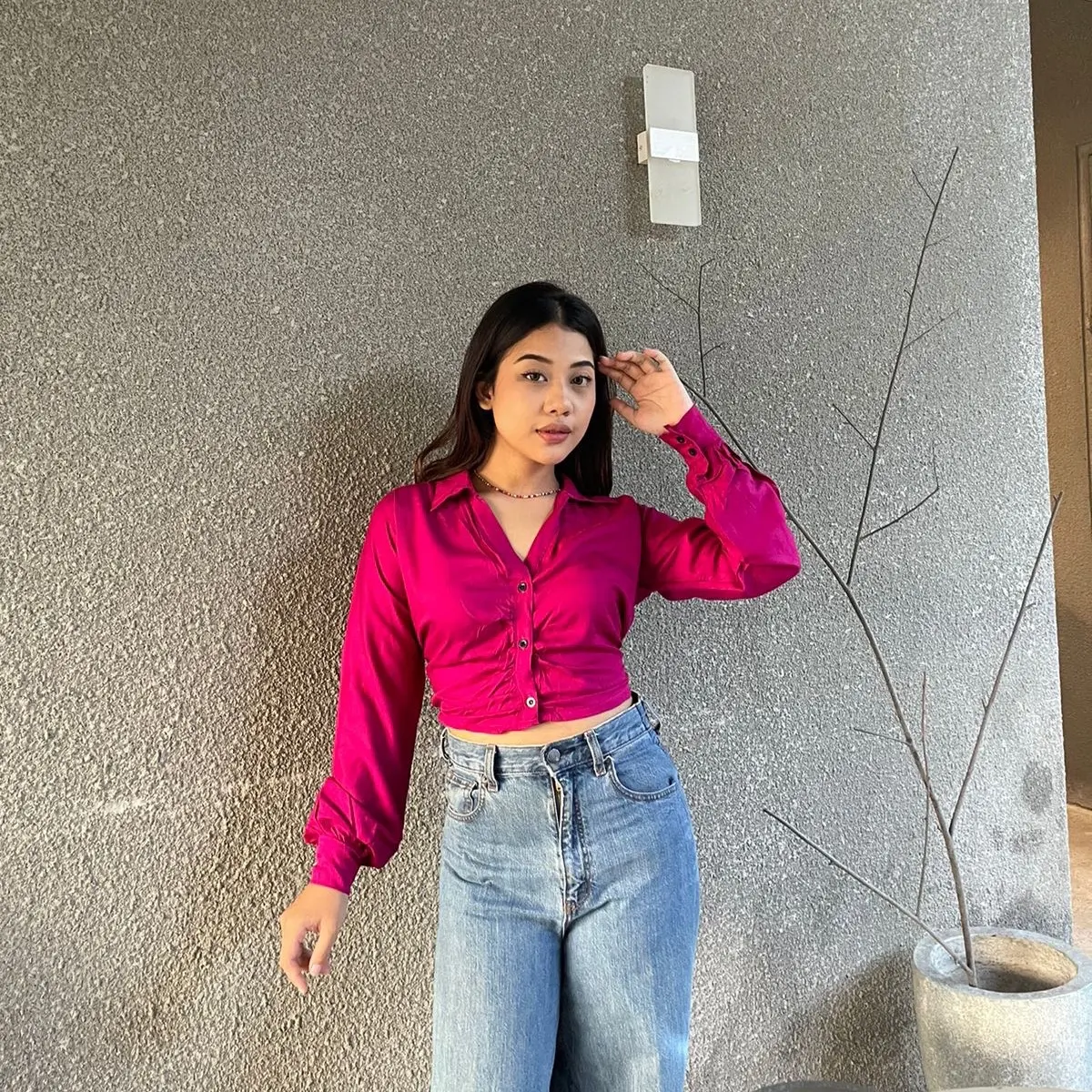 Kemeja Viola lengan panjang Fit Rayon