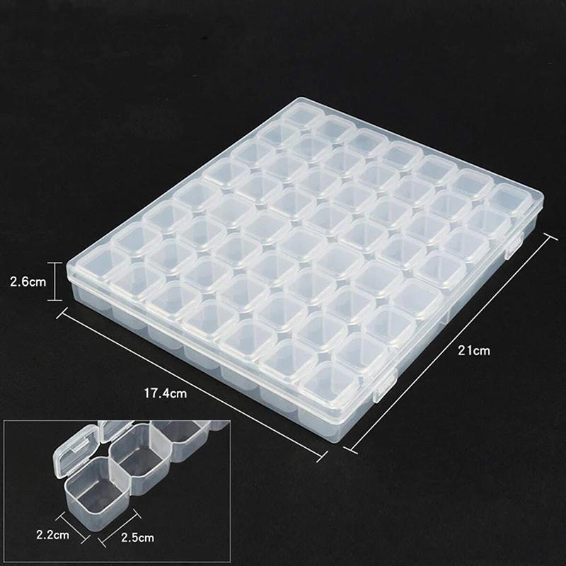 Product Introduction of 28/56Girds Nail Art Tools Storage Box Compartment Organizers Transparent Plastic Storage Case Beads Diamond Jewelry Container 2