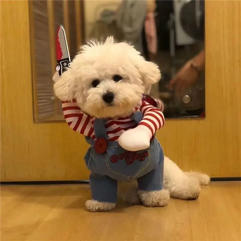 Quần Áo Cầm Dao Vui Nhộn Lễ Hội Chúa Thánh Thần Cho Thú Cưng, TikTok Bichon, Golden Retriever, Chó Mèo, Pomeranian, Shiba Inu, Corgi, Teddy, Với Giá Đỡ Dao, 20,25Món 5