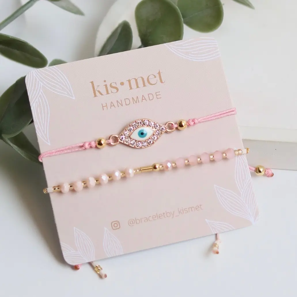 Ameena Gelang Evil Eye / Gelang Etnik Turki / Gelang Tali / Gelang Set